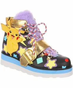 New In Irregular Choice Pokémon Pikachu Party Sneakers Black