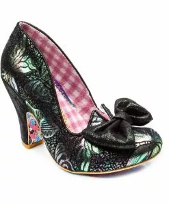 New In Irregular Choice Nick Of Time Floral Pumps Green
