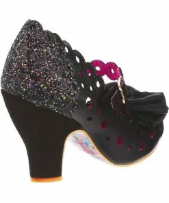 Irregular Choice Upside Down Glitter Pumps Black