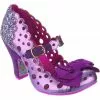 Irregular Choice Upside Down Glitter Pumps Purple