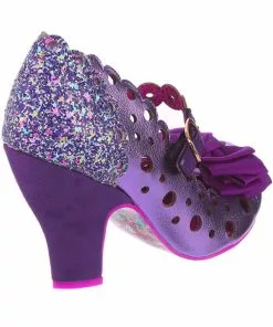 Irregular Choice Upside Down Glitter Pumps Purple 10 Irregular Choice Upside Down Glitter Pumps Purple