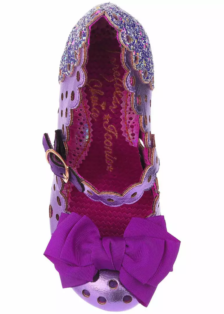 Irregular Choice Upside Down Glitter Pumps Purple 7 Irregular Choice Upside Down Glitter Pumps Purple