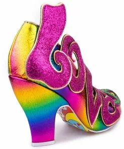 Irregular Choice Choose Love Peace 60's Pumps Pink New In 13 Irregular Choice Choose Love Peace 60's Pumps Pink New In