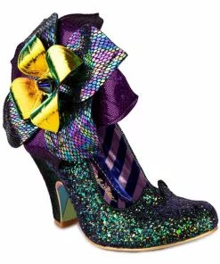 Irregular Choice Chrysalis Floral 70's Pumps Green New In