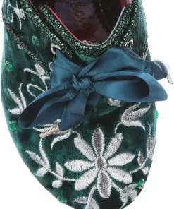 Irregular Choice Penny For Your Thoughts 70's Pumps Green