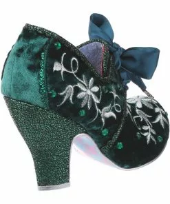 Irregular Choice Penny For Your Thoughts 70's Pumps Green