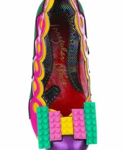 Irregular Choice Play Date 80's Pumps Pink Green