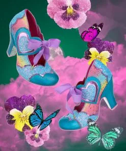 Irregular Choice Right On Heart 50's Pumps In Aqua