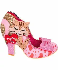 New In Irregular Choice Smitten Kittens Cat 50's Pumps Pink