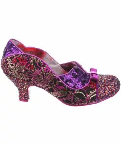 New In Irregular Choice Hold Up 40's Pumps Pink Purple