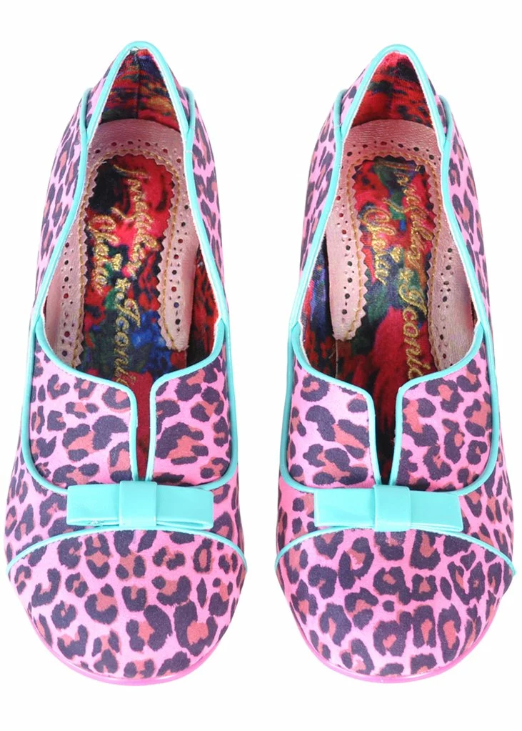 Irregular Choice Hold Up 50's Pumps Pink Multi New In 4 Irregular Choice Hold Up 50's Pumps Pink Multi New In