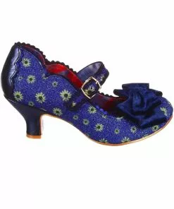 New In Irregular Choice Spring Breeze Flowers 60's Pumps Blue