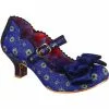 New In Irregular Choice Spring Breeze Flowers 60's Pumps Blue
