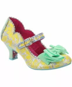 New In Irregular Choice Summer Breeze 40's Pumps Yellow