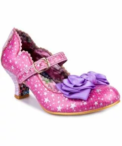 New In Irregular Choice Summer Breeze Stars 50's Pumps Pink