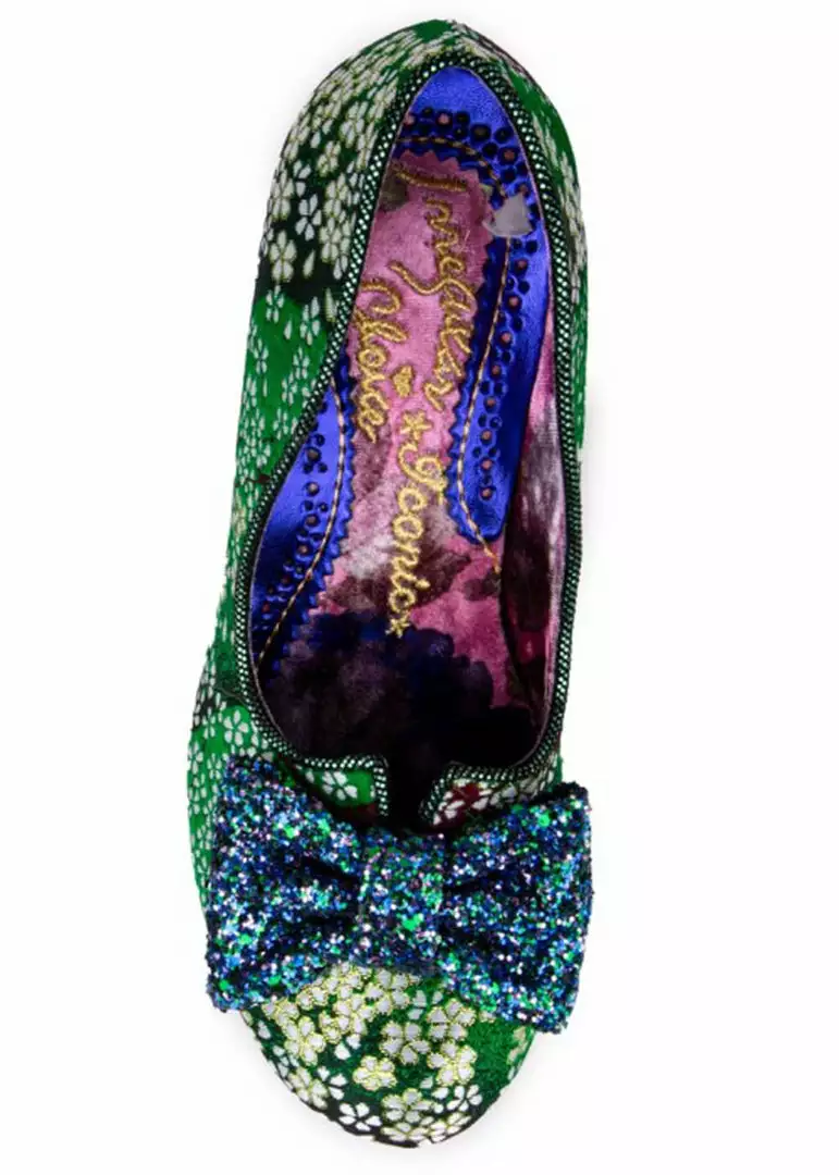 New In Irregular Choice Dazzle Razzle Floral 40's Pumps Green 6 New In Irregular Choice Dazzle Razzle Floral 40's Pumps Green