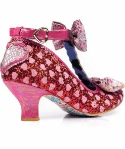 Irregular Choice Total Freedom Hearts 50's Pumps Red