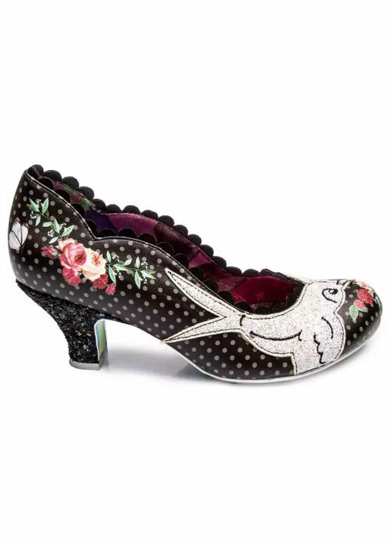 Irregular Choice Fly Free Swallow 50's Pumps Black 4 Irregular Choice Fly Free Swallow 50's Pumps Black