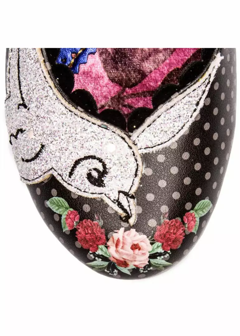 Irregular Choice Fly Free Swallow 50's Pumps Black 7 Irregular Choice Fly Free Swallow 50's Pumps Black