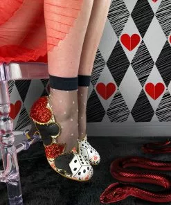 Irregular Choice Playing Cards Showdown 50's Pumps Black New In 9 Irregular Choice Playing Cards Showdown 50's Pumps Black New In