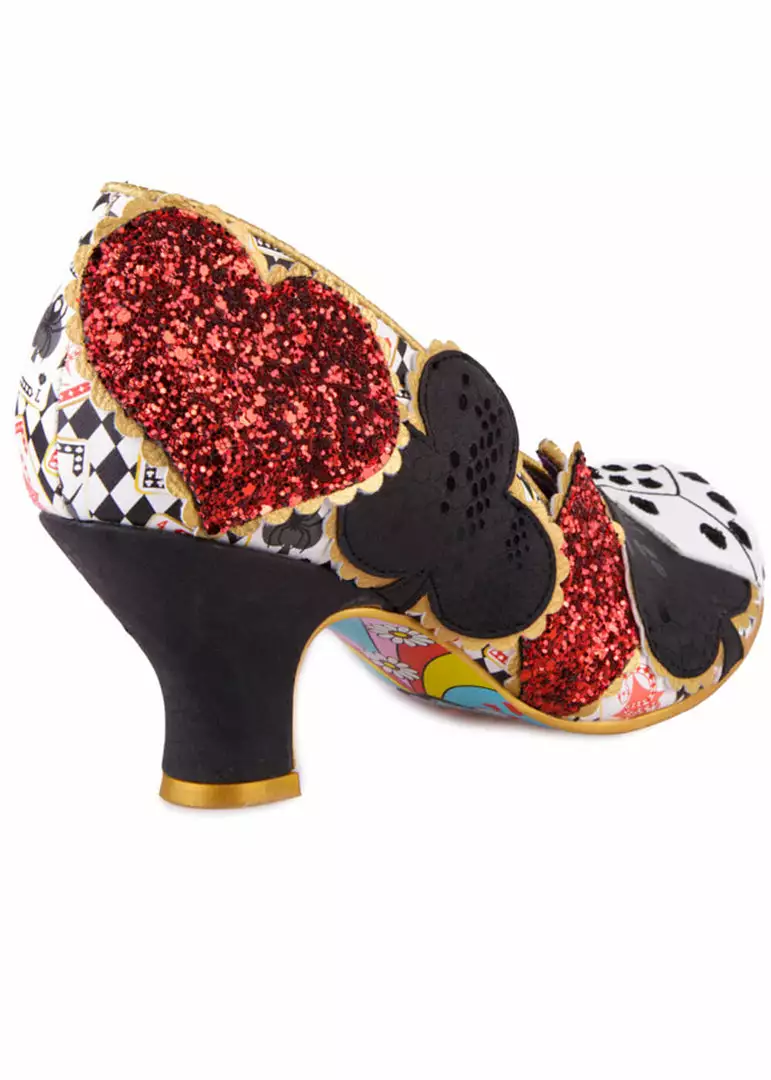 Irregular Choice Playing Cards Showdown 50's Pumps Black New In 6 Irregular Choice Playing Cards Showdown 50's Pumps Black New In