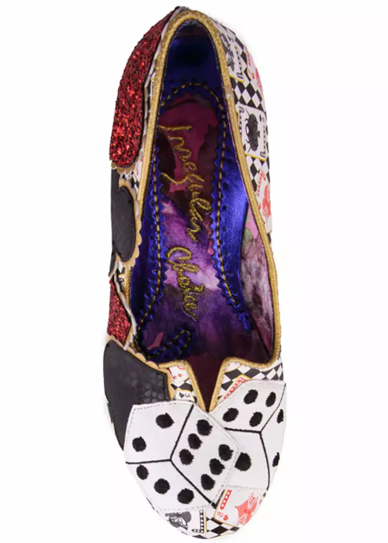 Irregular Choice Playing Cards Showdown 50's Pumps Black New In 8 Irregular Choice Playing Cards Showdown 50's Pumps Black New In