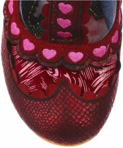 Irregular Choice Serendipity Hearts 50's Pumps Red