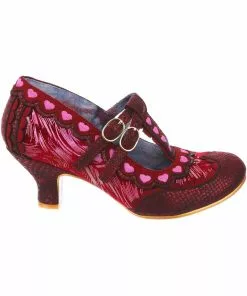 Irregular Choice Serendipity Hearts 50's Pumps Red