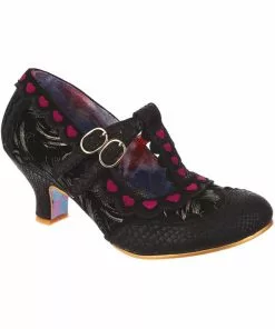 Irregular Choice Serendipity Hearts 50's Pumps Black New In