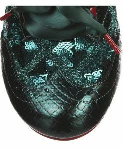 Irregular Choice Cobbles 40's Pumps Dark Green New In