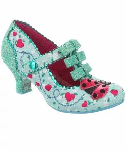 Irregular Choice Ladybuggin 50's Pumps Green