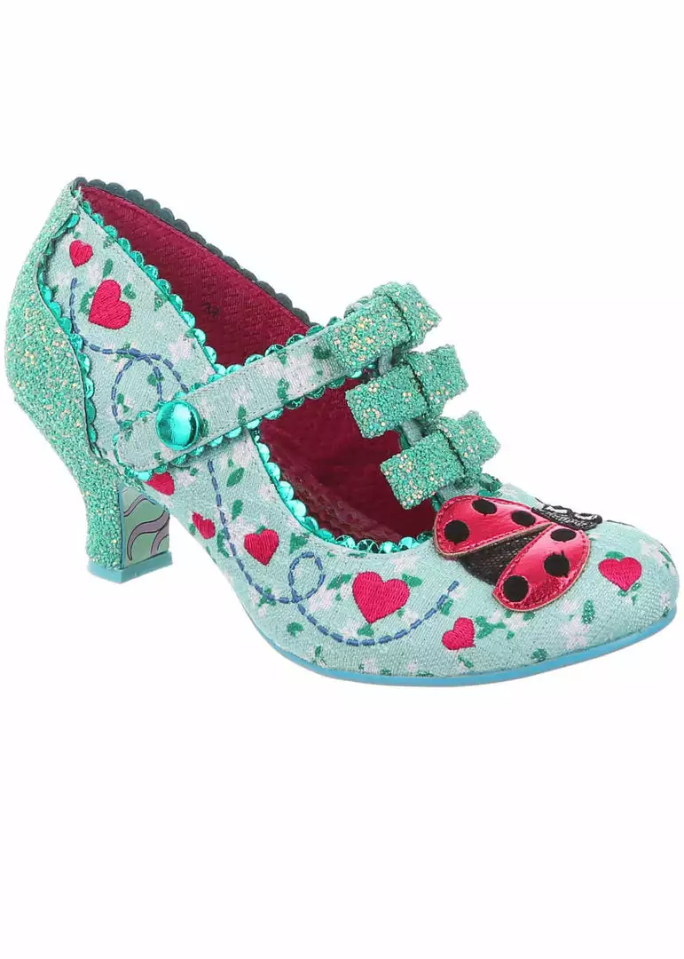 Irregular Choice Ladybuggin 50's Pumps Green 3 Irregular Choice Ladybuggin 50's Pumps Green