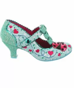 Irregular Choice Ladybuggin 50's Pumps Green 14 Irregular Choice Ladybuggin 50's Pumps Green
