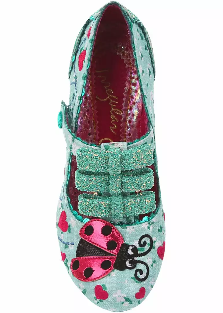 Irregular Choice Ladybuggin 50's Pumps Green 6 Irregular Choice Ladybuggin 50's Pumps Green