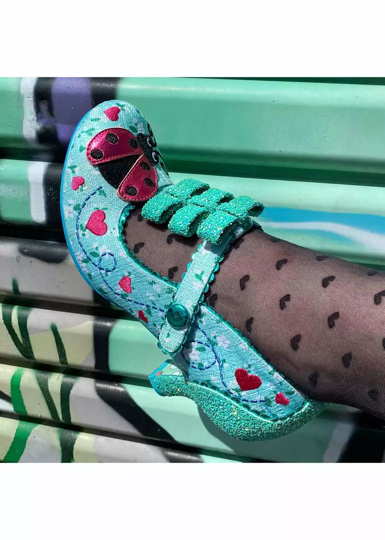 Irregular Choice Ladybuggin 50's Pumps Green 4 Irregular Choice Ladybuggin 50's Pumps Green