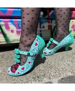 Irregular Choice Ladybuggin 50's Pumps Green 15 Irregular Choice Ladybuggin 50's Pumps Green