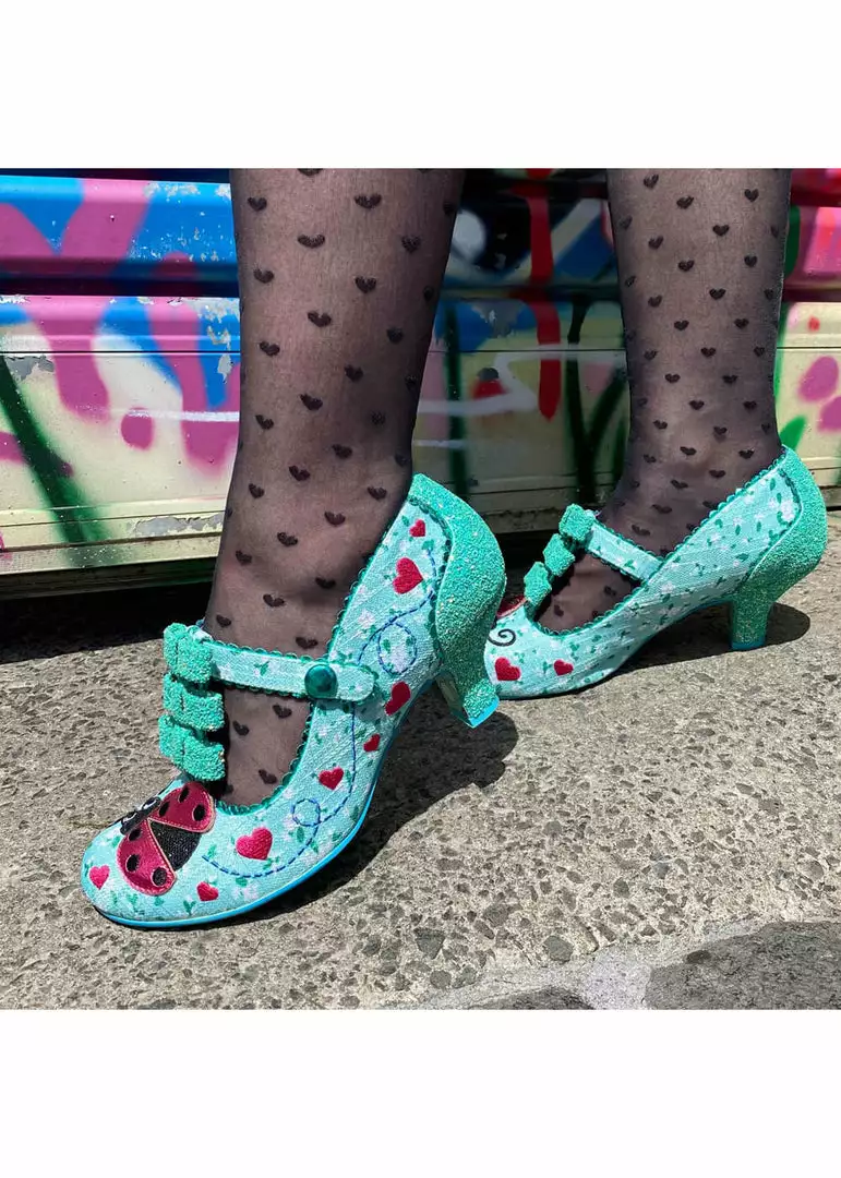 Irregular Choice Ladybuggin 50's Pumps Green 9 Irregular Choice Ladybuggin 50's Pumps Green