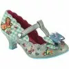 Irregular Choice Catching Butterflies Cat Pumps Green New In
