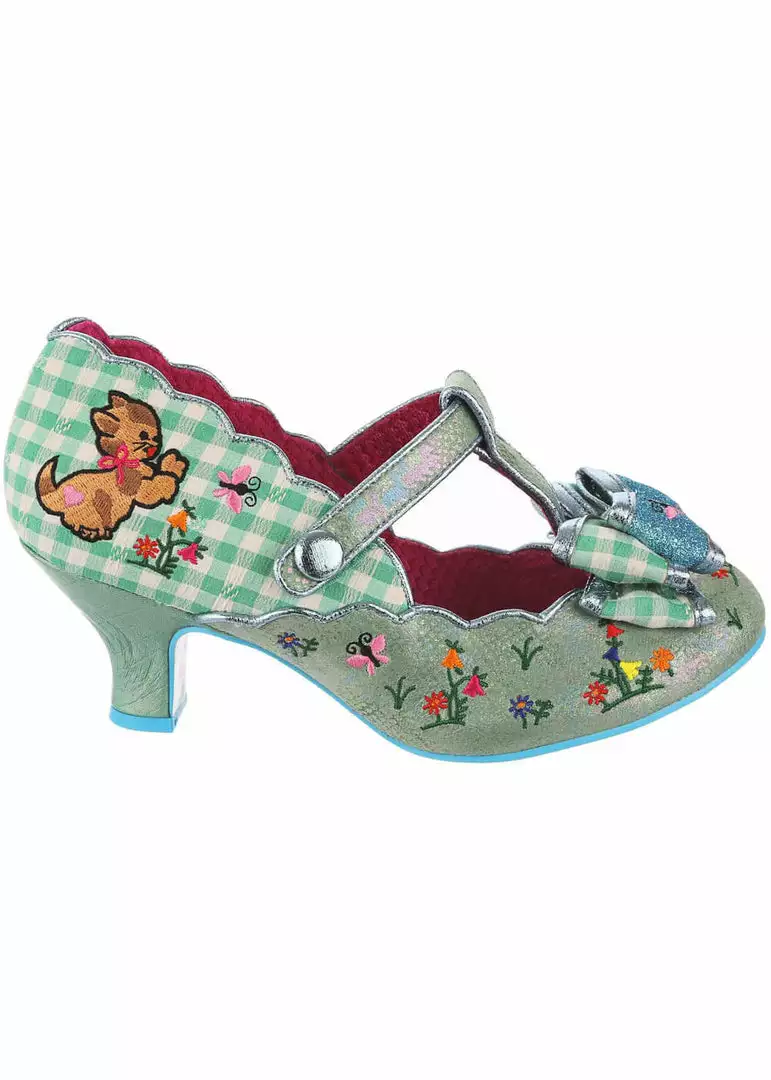 Irregular Choice Catching Butterflies Cat Pumps Green New In 6 Irregular Choice Catching Butterflies Cat Pumps Green New In