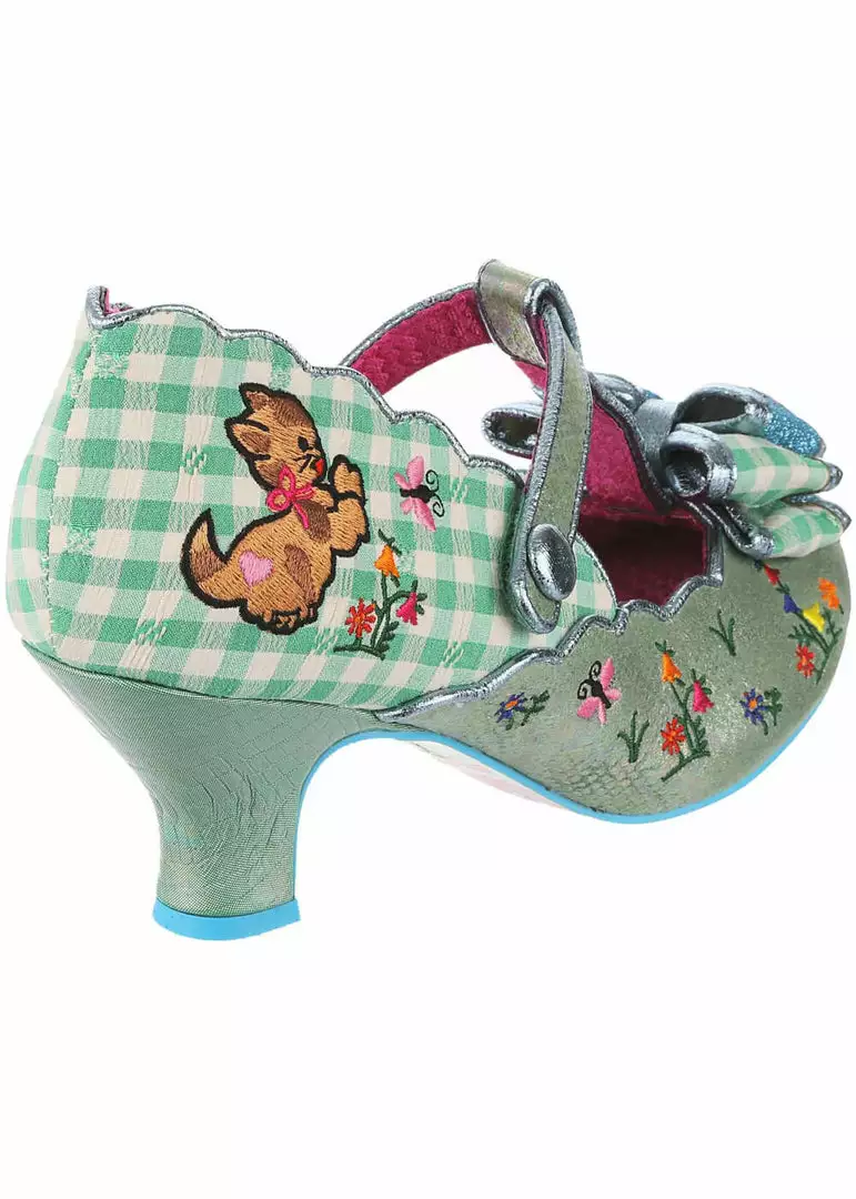 Irregular Choice Catching Butterflies Cat Pumps Green New In 5 Irregular Choice Catching Butterflies Cat Pumps Green New In