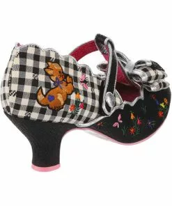 New In Irregular Choice Catching Butterflies Cat Pumps Black