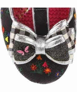 New In Irregular Choice Catching Butterflies Cat Pumps Black