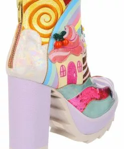 Irregular Choice Sprinkle Town Boots Blue New In 10 Irregular Choice Sprinkle Town Boots Blue New In