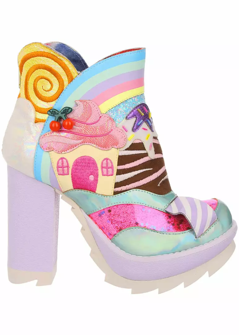 Irregular Choice Sprinkle Town Boots Blue New In 6 Irregular Choice Sprinkle Town Boots Blue New In