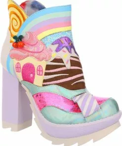 Irregular Choice Sprinkle Town Boots Blue New In