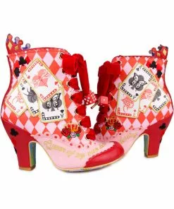 New In Irregular Choice Playing Cards Full House Boots Red 13 New In Irregular Choice Playing Cards Full House Boots Red
