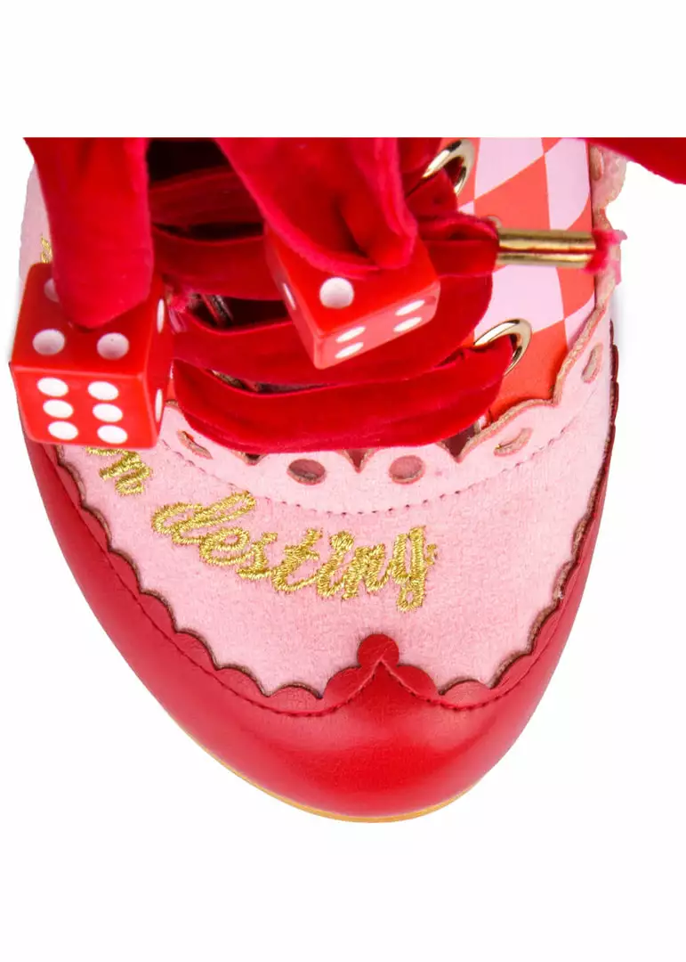 New In Irregular Choice Playing Cards Full House Boots Red 9 New In Irregular Choice Playing Cards Full House Boots Red