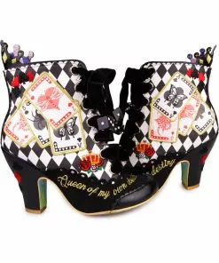 Irregular Choice Playing Cards Full House Boots Black New In 12 Irregular Choice Playing Cards Full House Boots Black New In