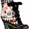 Irregular Choice Playing Cards Full House Boots Black New In 1 Irregular Choice Playing Cards Full House Boots Black New In