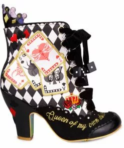 Irregular Choice Playing Cards Full House Boots Black New In 13 Irregular Choice Playing Cards Full House Boots Black New In